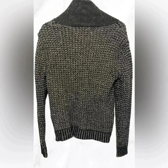 Rag and Bone x Neiman "Marcus" midweight grey black  speckled button cardigan S - Picture 3 of 5